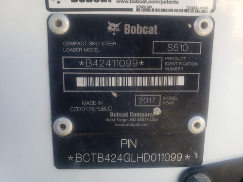 Imagen 4 de 9 de Minicargadora Frontal Bobcat S-510 Año 2017