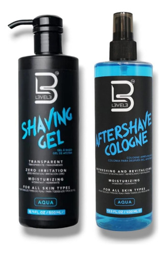 Kit Level 3 Shaving Gel + Aftershave Aqua 400ml