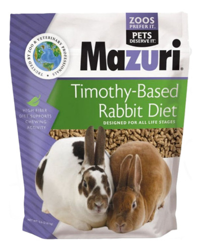 Alimento Para Conejos Mazuri Timothy Diet 1kg