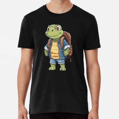 Remera Mochila Con Tortuga Algodon Premium