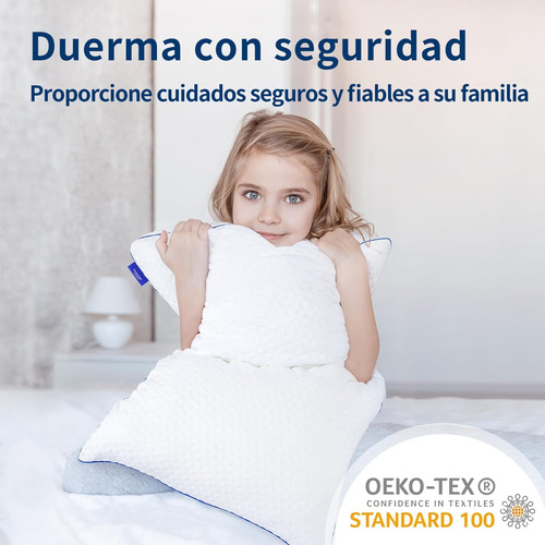 Almohada Memory Foam Estándar Gel Ajustable Suave Cómoda