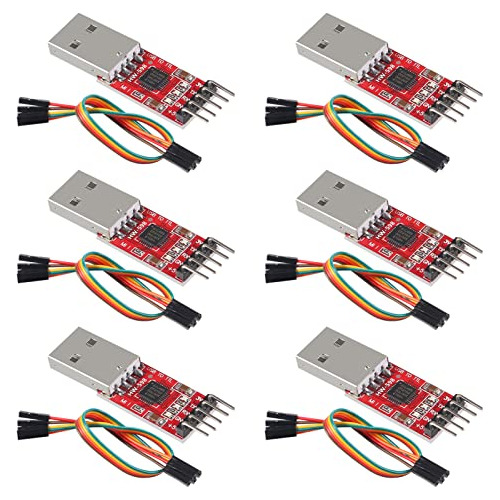 Paquete De 6 Módulos Convertidores Usb Ttl Cp2102 Cabl...