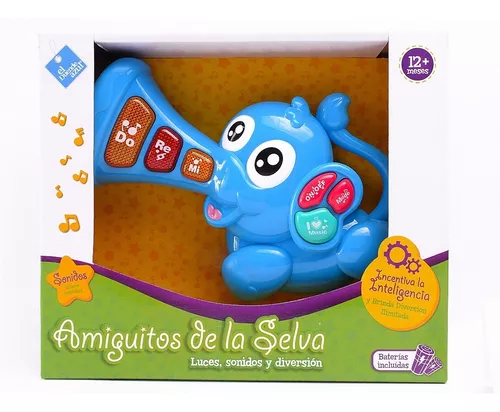 Elefante Musical De Bebe Luz Y Duende Azul