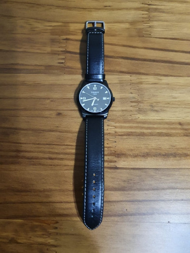 Relógio Tissot Feminino Preto Pulseira De Couro Novíssimo