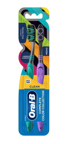 Cepillo Oral B Complete Color Collection Medio 2 Uds.