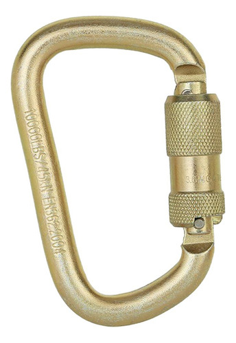 45kn Mosquetão,, , Aço, Para Serviço , , D, , , Dourado
