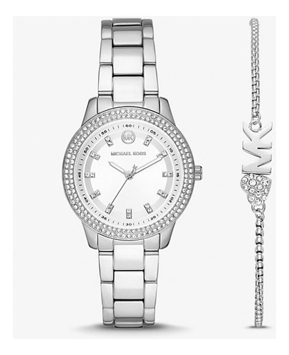 Reloj Michael Kors Mini Tibby Giftset Plateado 34mm