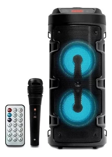 Caixa De Som Bluetooth Portátil Mp3 Usb Fm Microfone Alto Cor Preto 110v/220v