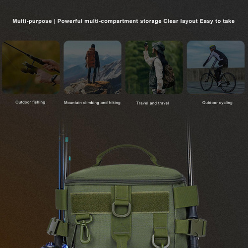 Mochila Con Caja De Aparejos Mochila De Pesca Bolsa De Almac
