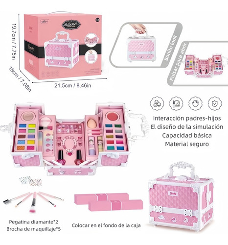 Set Juguetes De Maquillaje Para Niñas Lavable Regalos Niños