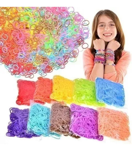 Gomitas Kit Para Armar Su Propias Pulseras + Agujas Niños