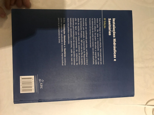 Instalações Hidráulicas E Sanitárias, De Creder. Ltc - Livros Técnicos E Científicos Editora Ltda., Capa Mole Em Português, 2006 (Usado)