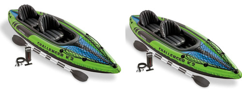 Challenger K2 Kayak Deportivo Inflable Para 2 Personas  Remo