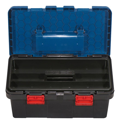 Caja de herramientas Bosch 1 600 A01 2XJ de plástico 19.5cm x 42.7cm x 23.2cm negra y azul