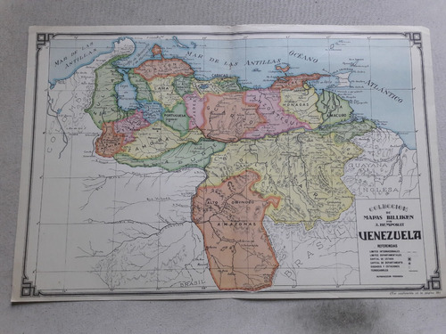 Lamina Coleccion De Mapas Billiken Venezuela Por Bemporat