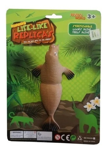 Imagen 2 de 8 de Morsa Goma Soft Animal Estirable Elastico Muñeco Marsopa