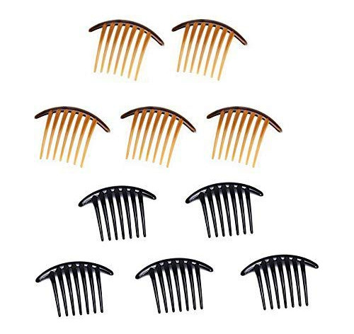 10pcs Diente Siete Francés Giro Peine Pinza De Pelo Pe...