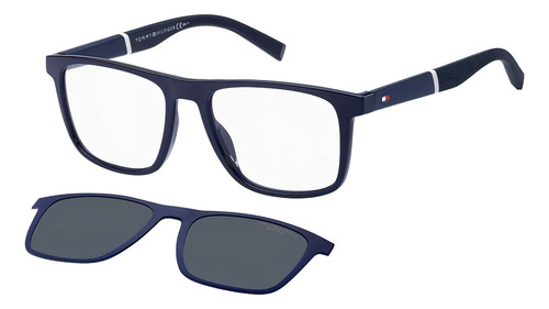 Óculos De Sol Tommy Hilfiger 1903s Azul Polarizado Clip On