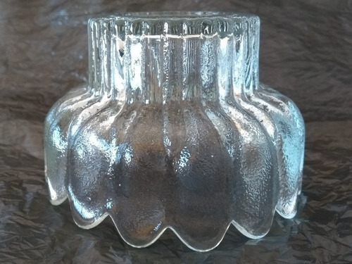Imagem 4 de 5 de Vaso Cachepôt Petisqueira Em Vidro Formato Flor Pequeno Novo
