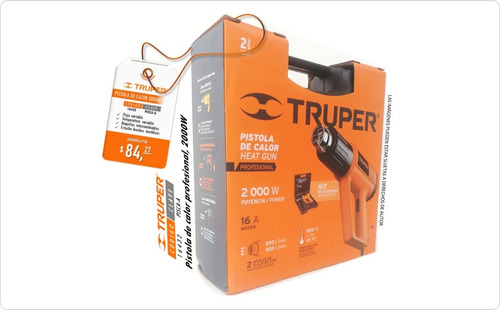 Imagen 1 de 5 de Pistola De Calor 2000w Profesional Truper 16432