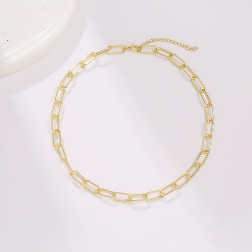 Collar De Oro Tasiso Para Mujer, Collar De Cadena De Oro Sim