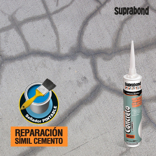 Imagen 3 de 4 de Sellador Suprabond Reparador De Concreto Y Cemento Antihongo