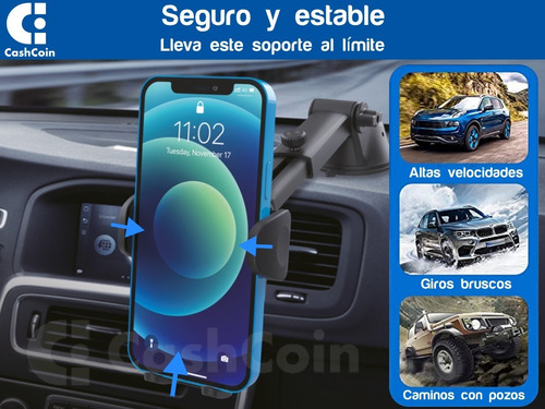 Imagen 5 de 10 de Soporte Celular Auto Parabrisas Tablero Torpedo 360 Sopapa