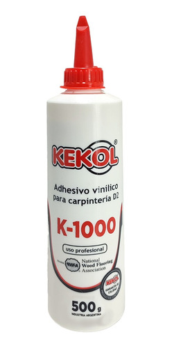 Adhesivo Vinilico Cola K1000 500g Carpintero D2 Madera Kekol