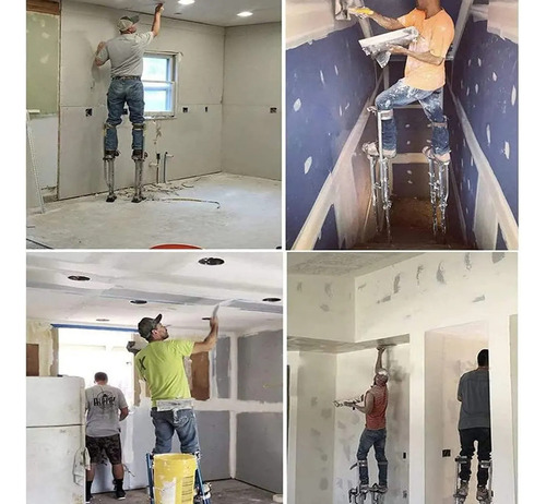 Zancos De Aluminio Construccion Ajustables Altura 32''-48'' Negro