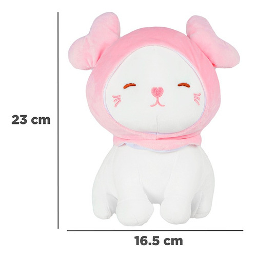 Miniso Peluche De Gatito Con Orejas De Corazón 32x32 Cm