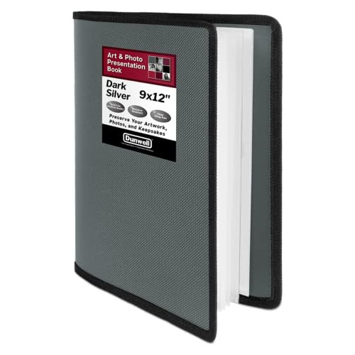 Dunwell Art Portfolio Carpeta De 9 X 12 - (gris), Carpeta De