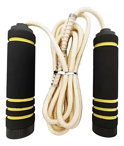 Corda Pular Profissional Treino Jump Ajustável Academia Cor Amarelo