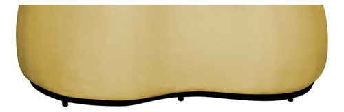 Puff Decorativo Beatriz Orgânico Suede Amarelo