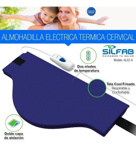 Almohadilla Termica Electrica Calor Cervical Cuello Silfab