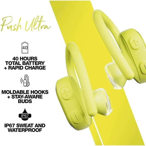 Imagen 5 de 5 de Zonazero Auriculares Wireless Skullcandy Push Ultra Yellow