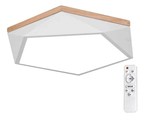 Foco Led Sobrepuesto Pentagono Blanco 36w Incluye Control