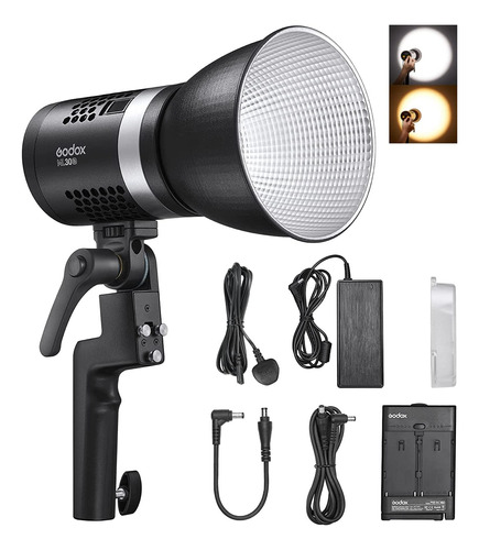 Godox Ml30bi - Luz De Video Led Bicolor, 2800k-6500k, Cri 96