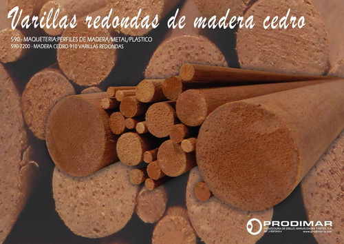 Varillas Madera De Cedro Cuadradas Y Redondas