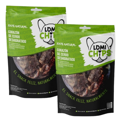 Lomichips Corazón De Cerdo Premios Perro 100 Gr C/u (2pack)
