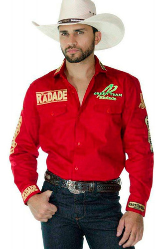 Camisa Radade Masculina Country Green Team Vermelha - Top!