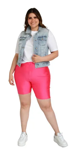 Short Tipo Biker Roman Fashion Tallas Extras 7047 fiusha