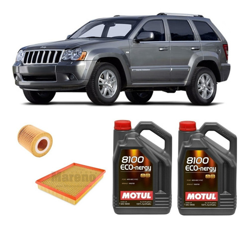 Kit Filtros Jeep Grand Cherokee 3.0 V6 Crd Y Motul 5w30 X10