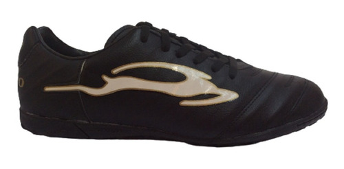 Tenis Futbol Rapido Fut7 Turf Union Antiderrapante Negro Oro