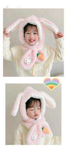 / Conjunto De Gorros De Invierno Con Orejas De Conejo For