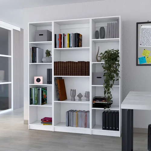 Combo 19 Estante Colección Home - Blanco