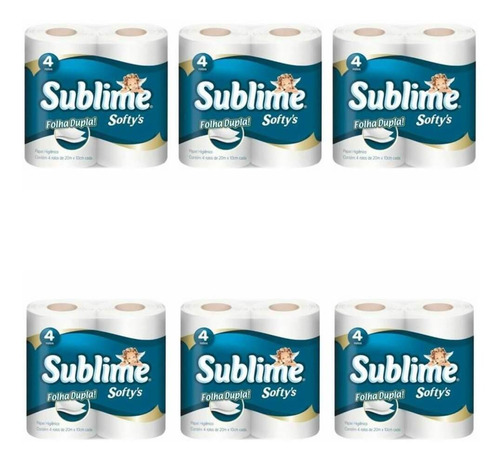 Sublime Papel Higiênico Folha Dupla C/4 30m (kit C/06)