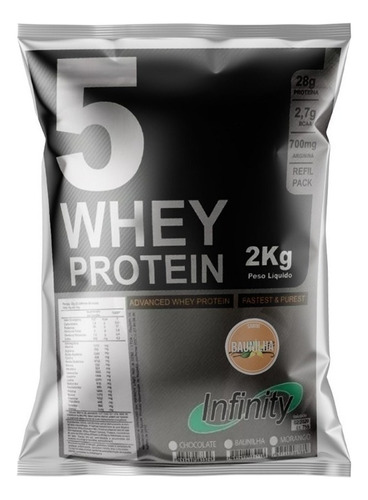 Whey 5w (contem Proteína Isolada) 2kg - Infinity Labs Wey Sabor Baunilha