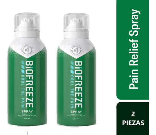 Biofreeze Pain Relief Spray Alivia Dolor Muscular 2 Pack