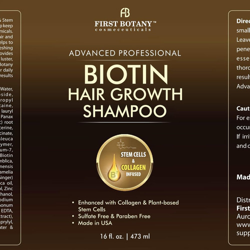 Shampoo E Condicionador Antiqueda First Botany 16 Oz X2