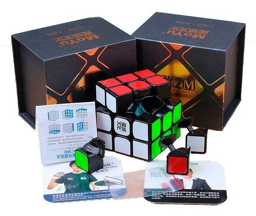 Cubo Mágico 3x3x3 Moyu Weilong Gts 2 M Magnético Preto